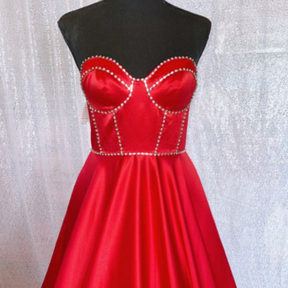Red David’s bridal prom dress
